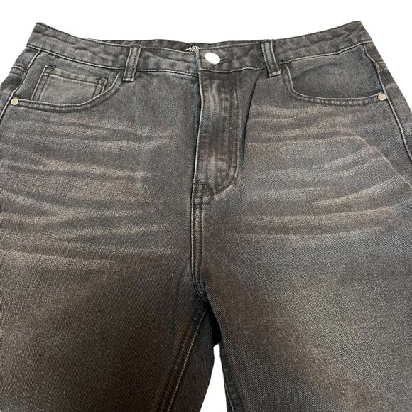 Nasty Gal Jeans NWT size 40 (US 8) Are You Gonna Say High-Waist Cropped black - Picture 3 of 12